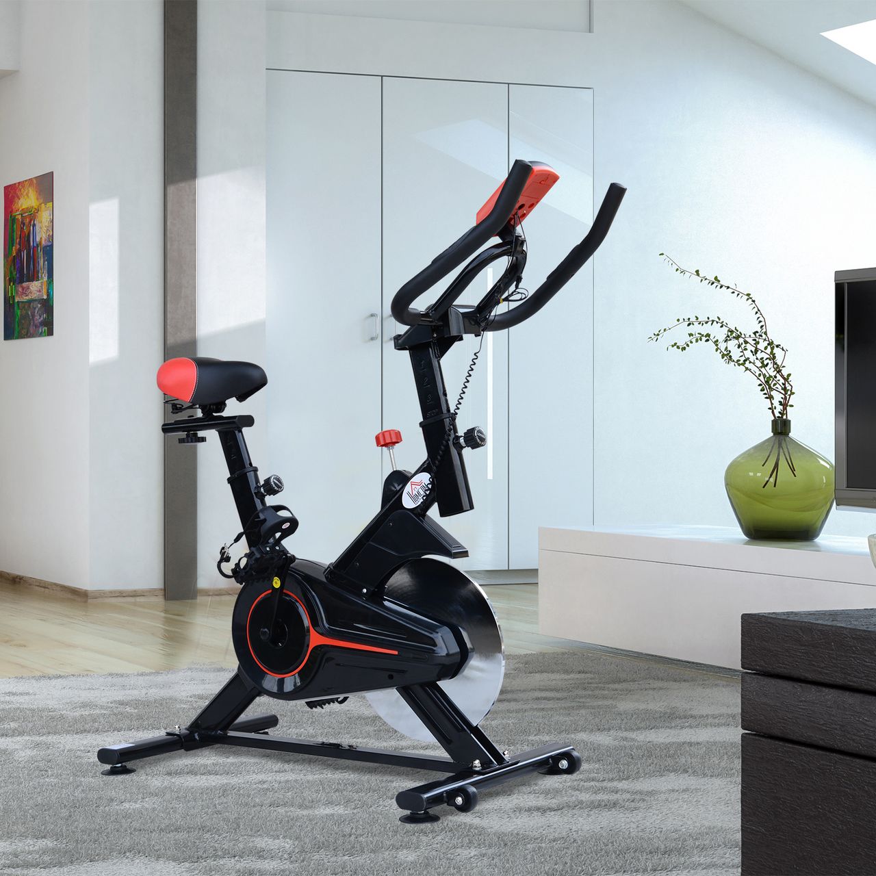Outsunny HOMCOM Indoor Cycling Bike Trainer Home Gym Fahrradtrainer Fitnessfahrrad