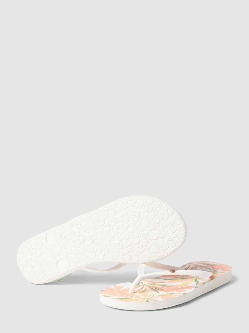 Zehentrenner mit Allover-Print Modell 'BERMUDA PRINT' in offwhite