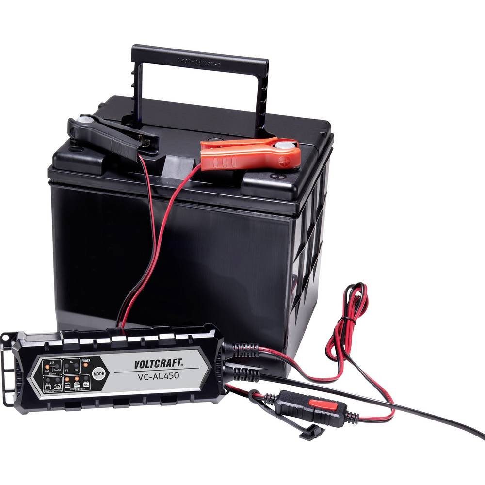 VOLTCRAFT Automatikladegerät 6V/12V 4.5A Autobatterie-Ladegerät (Auffrischen, Regenerieren, Ladungserhaltung)