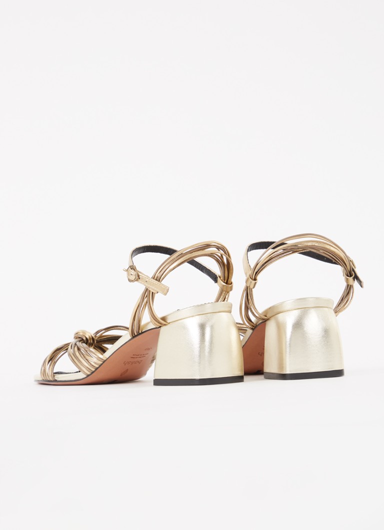 ba&sh Caria sheepskin sandal with metallic finish