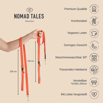 Nomad Tales Bloom Leine, Coral