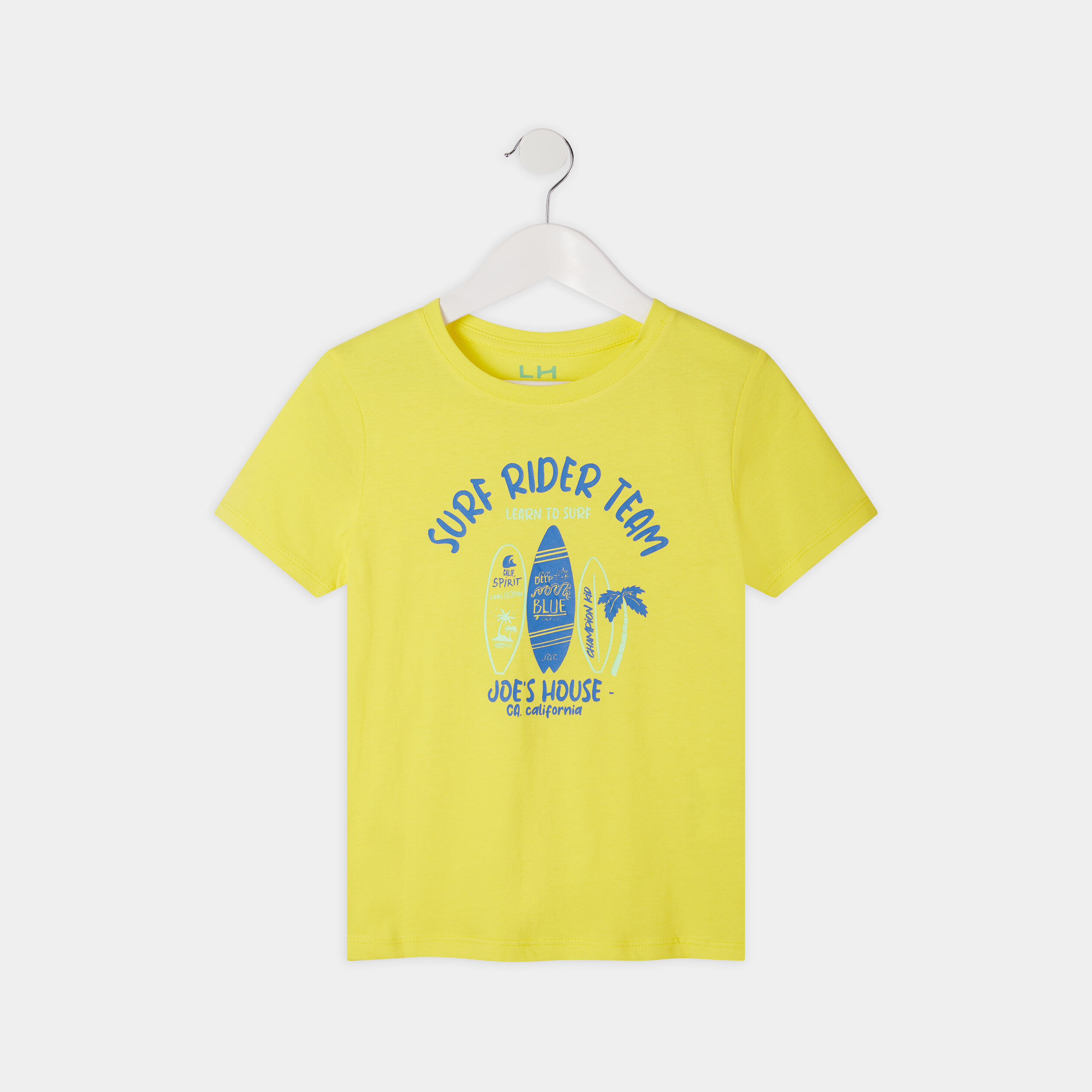 T-shirt à manches courtes jaune citron garçon | La Halle