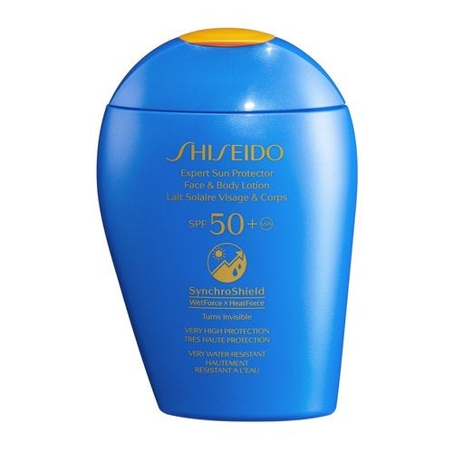 Shiseido Expert losjon za sončenje za obraz in telo SynchroShield SPF 50+ 150 ml