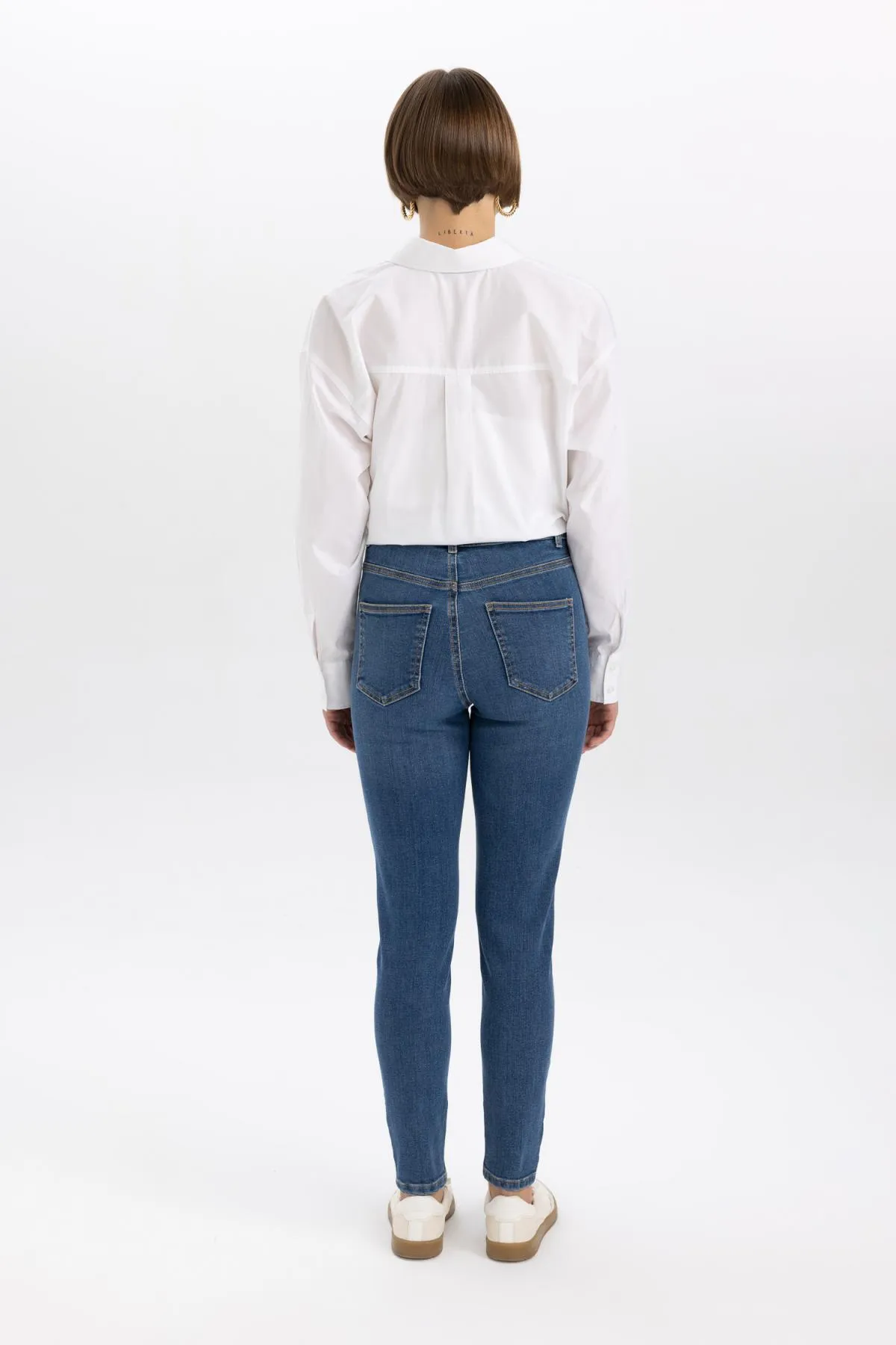 DeFacto  Skinny Fit, hohe Taille, schmales Bein, knöchellange Jeanshose