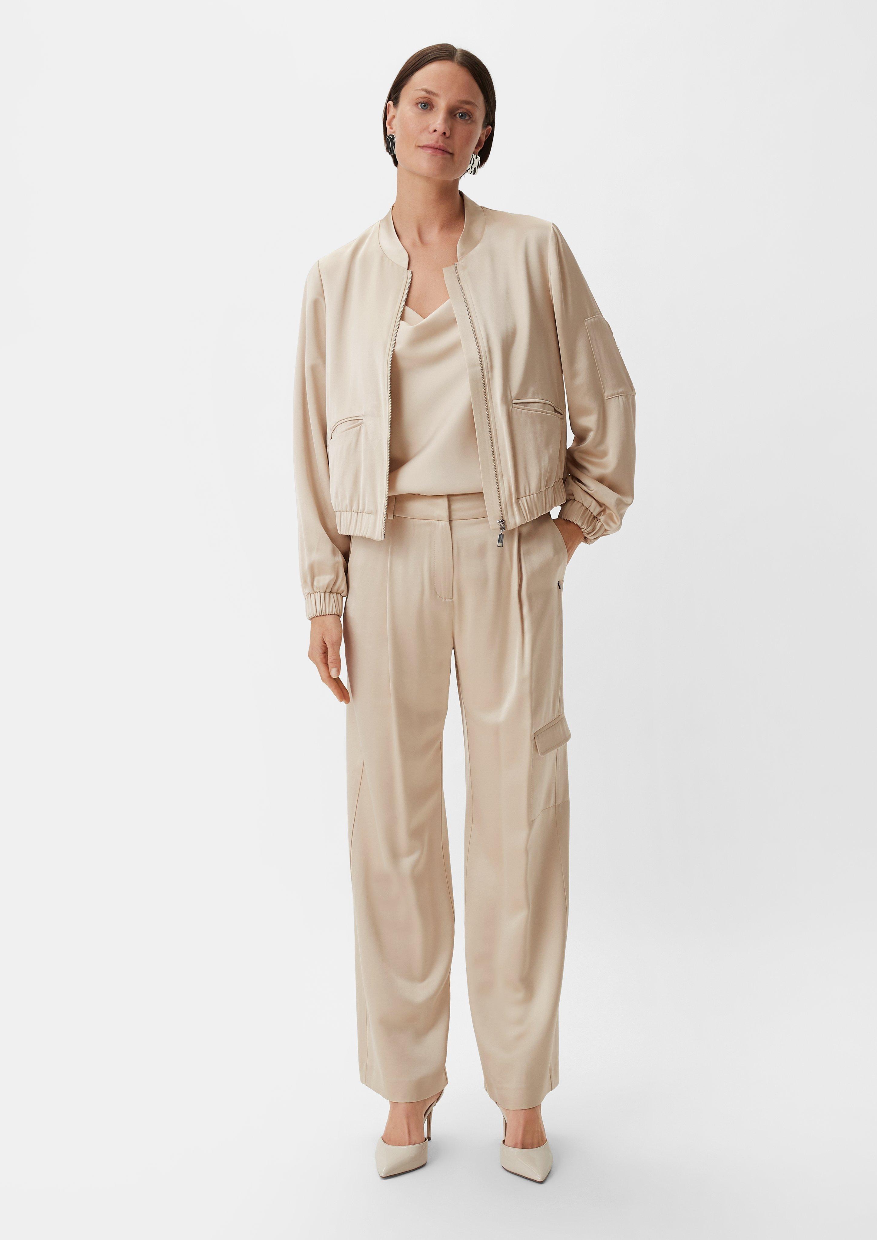 Regular: Hose aus Viskosemix - beige