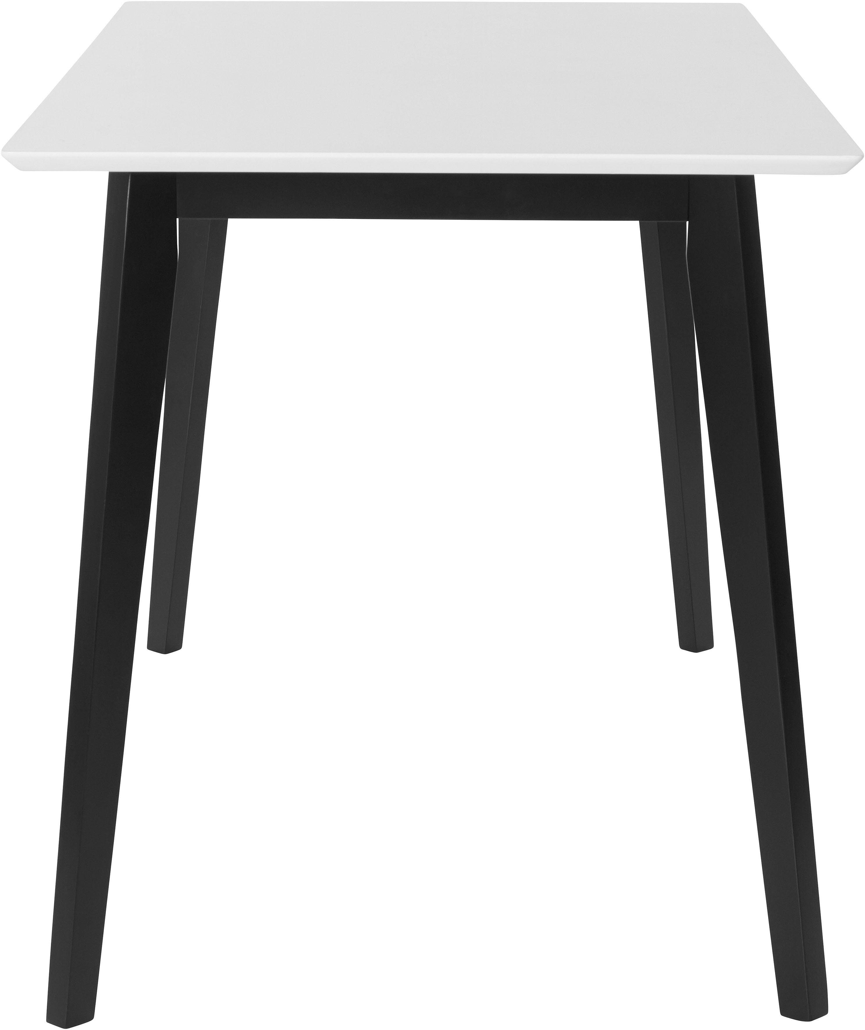 INOSIGN Esstisch Cody, mit Beinen aus Massivholz eckige MDF-Tischplatte, in 2 Farbvarianten
