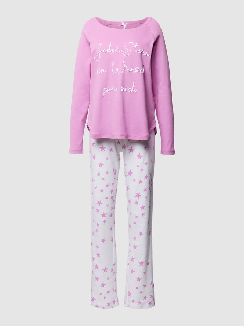 Pyjama mit Motiv-Muster Modell 'Sternenwünsche' in rosa