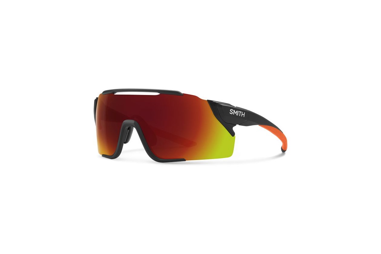 Smith Attack MAG MTB Matte Black Cinder - ChromaPop Red Mirror