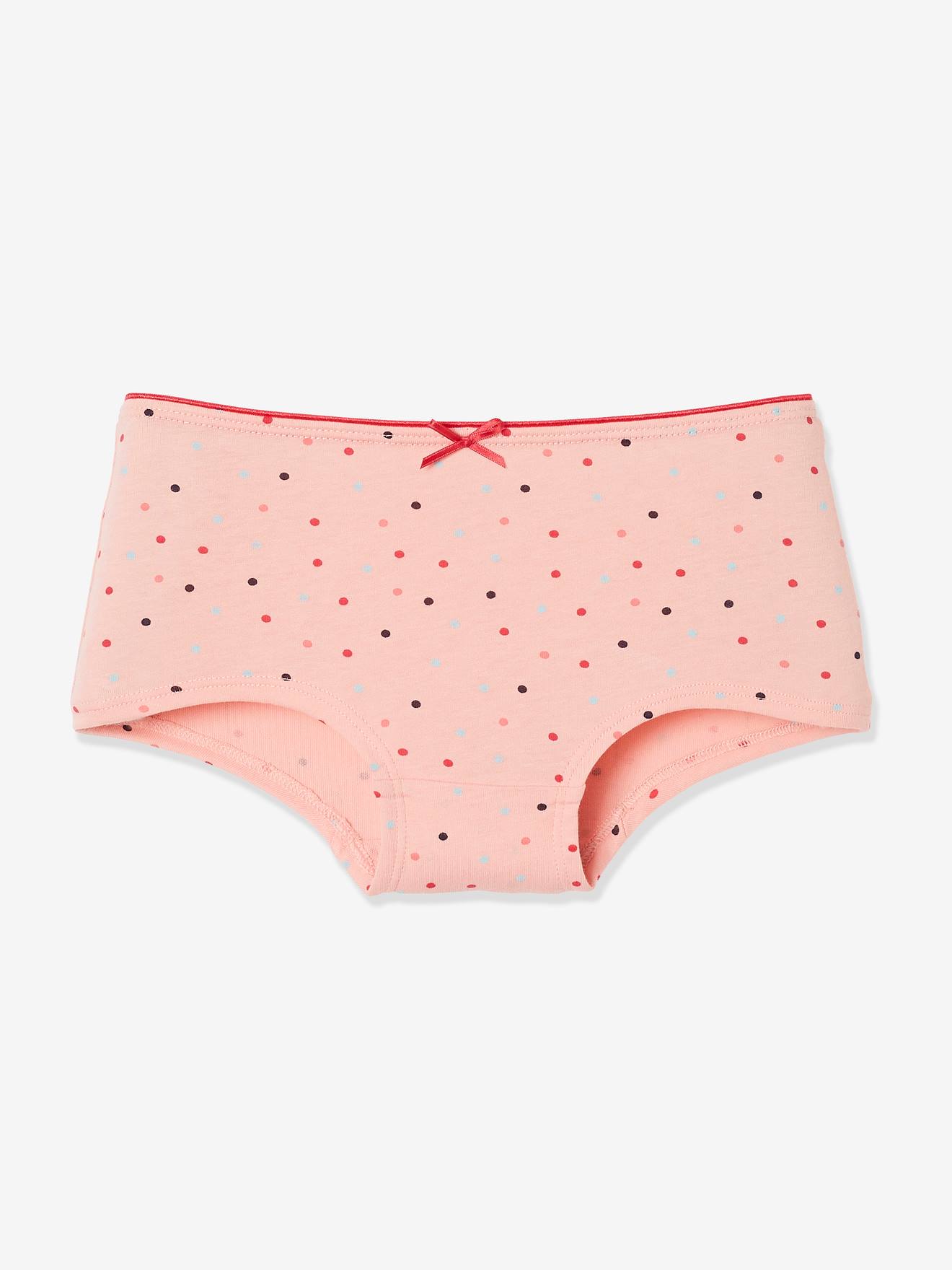 Les 4 shorties fille BASICS lot rose