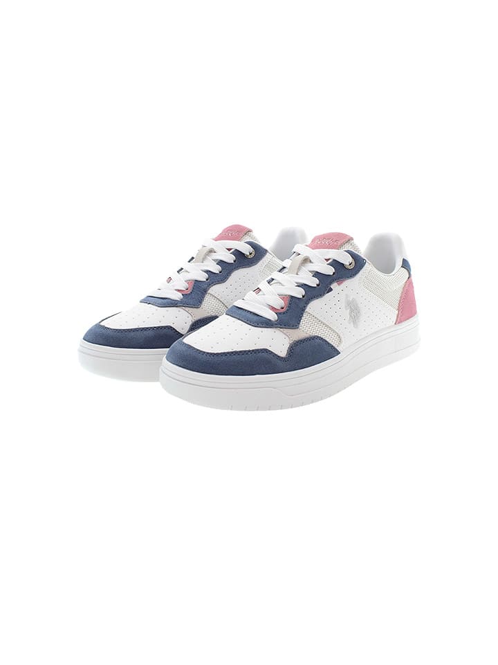 U.S. Polo Assn. Sneakers in Weiß/ Dunkelblau/ Rosa günstig kaufen