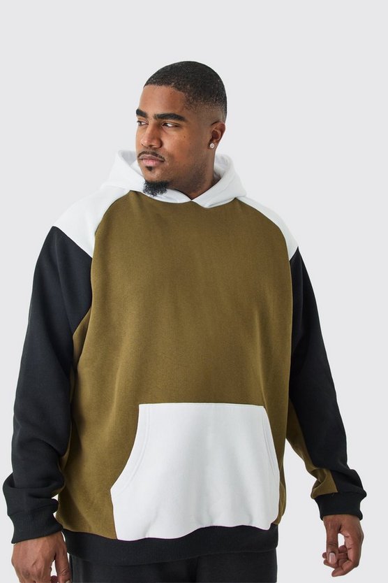 Plus Raglan Colorblock Hoodie