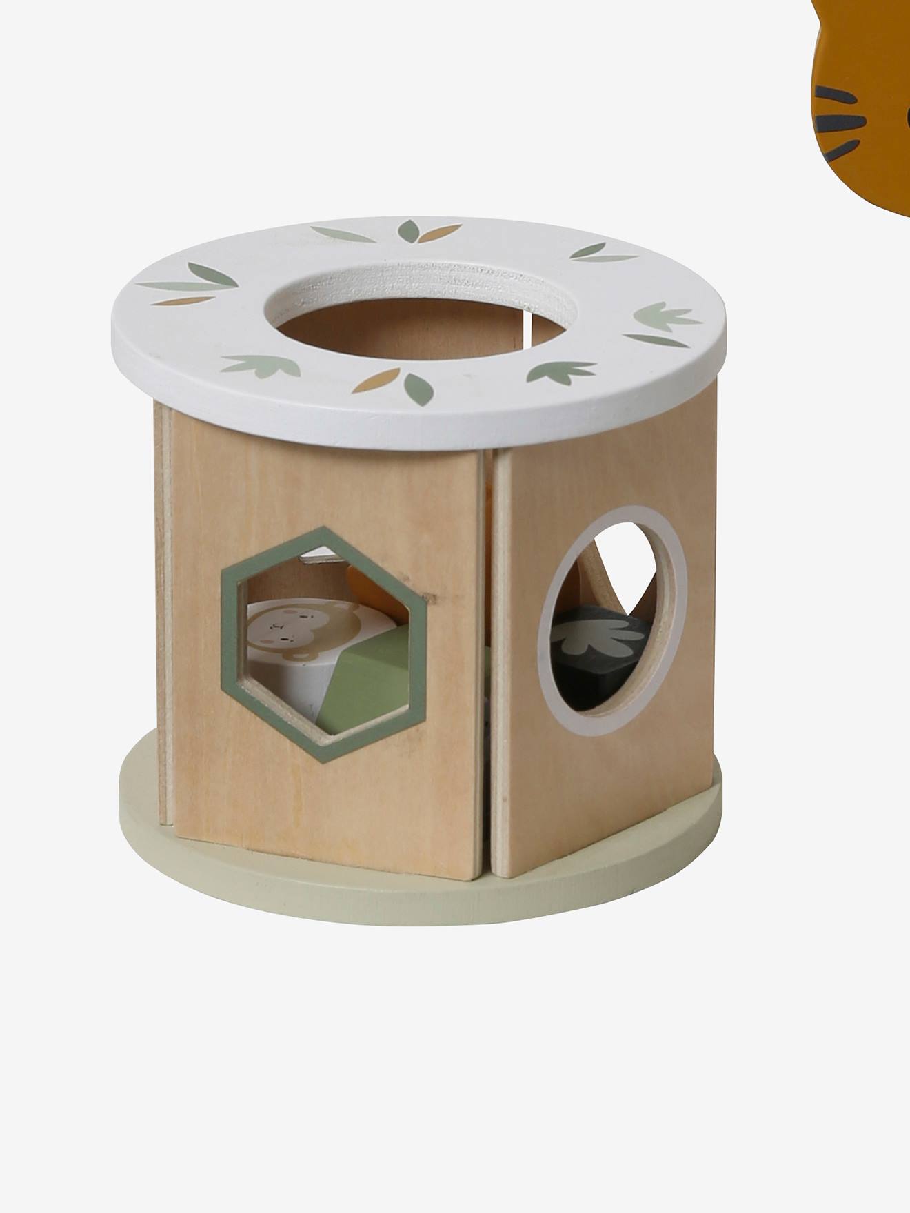 Vertbaudet 3-teiliges Baby Spielzeug-Set TANSANIA, Holz FSC - orange