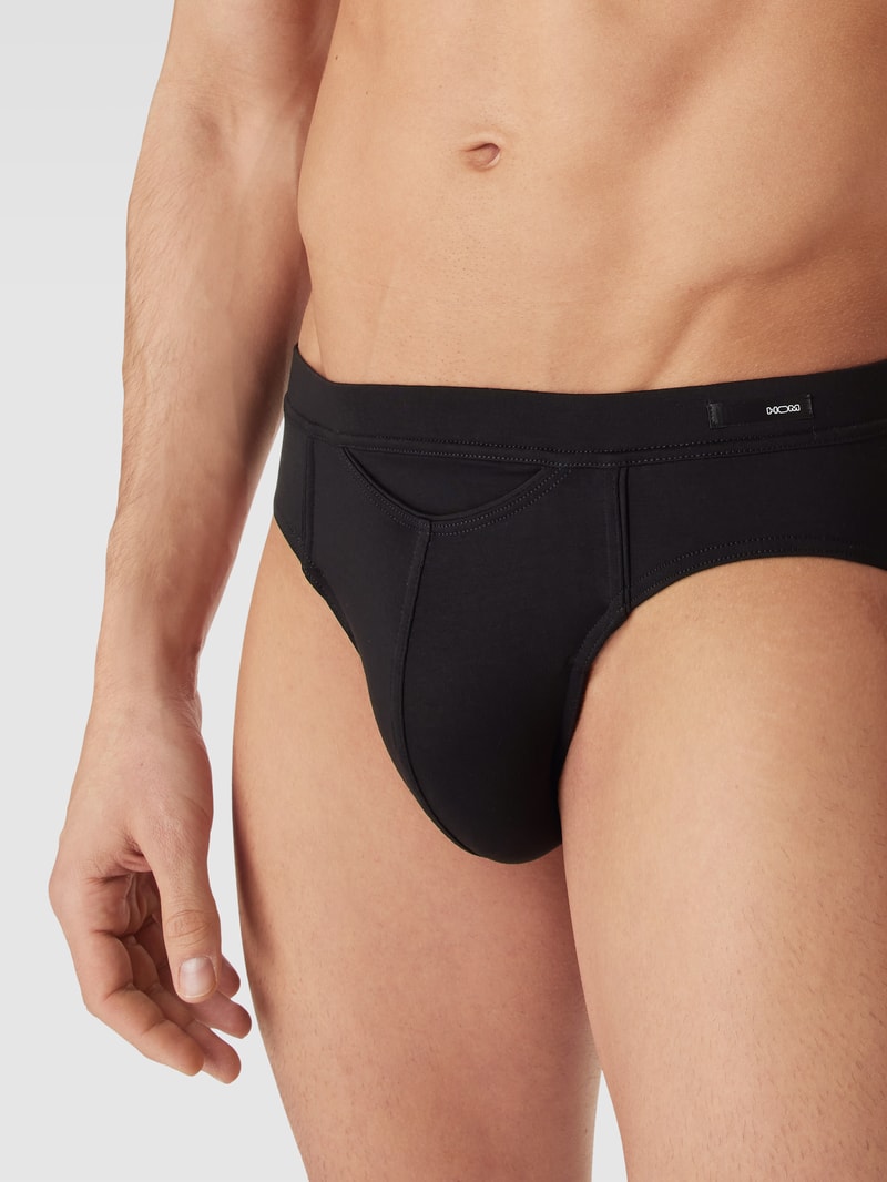 Slip mit Label-Detail in schwarz