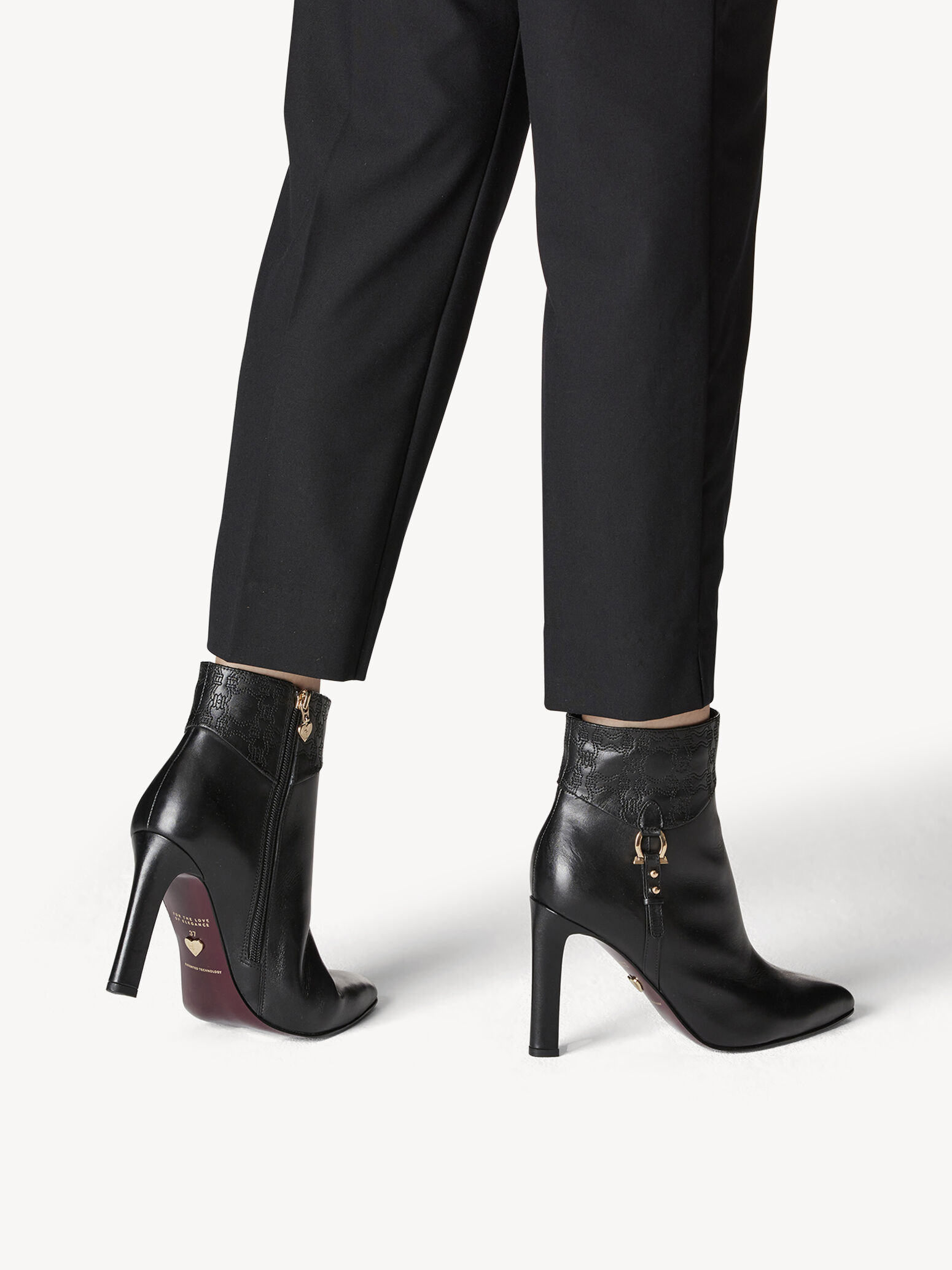 Bottine en cuir - noir