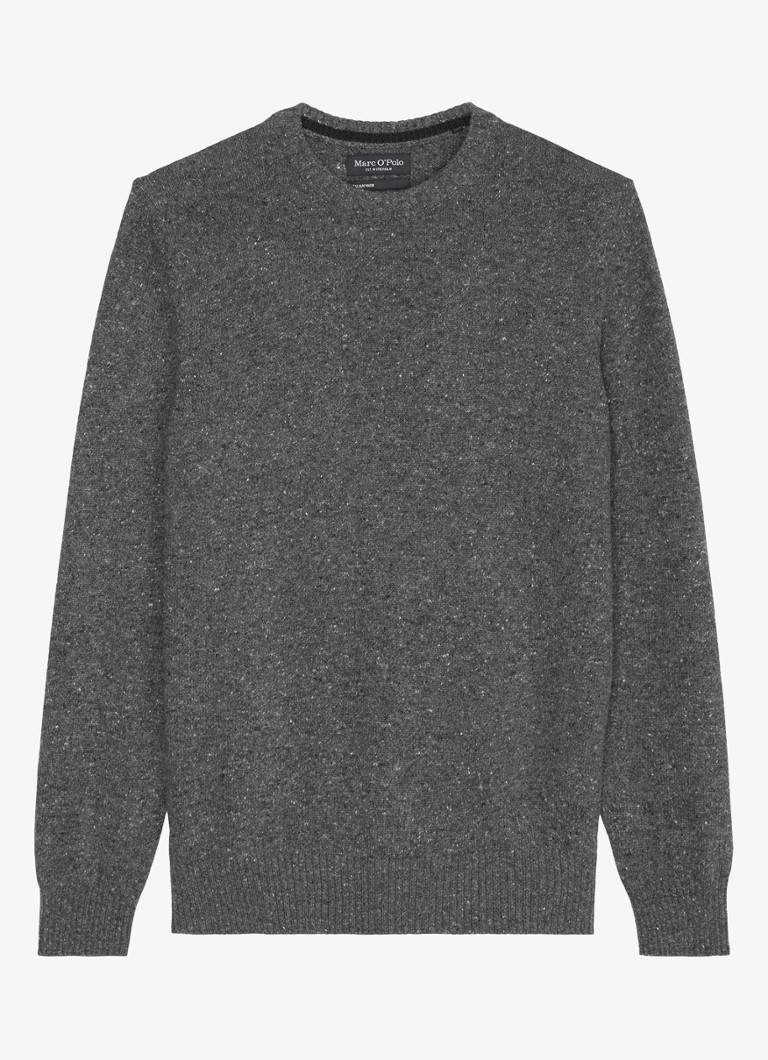 Marc O'Polo Fine-knit wool blend pullover with melange design