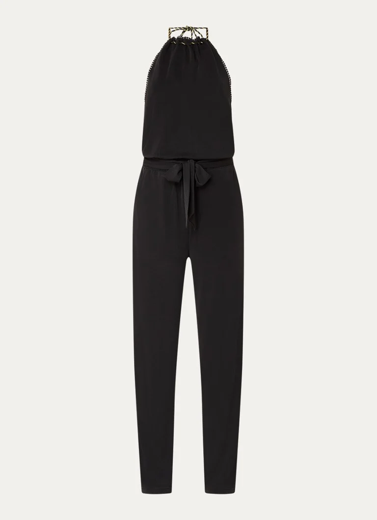 Aaiko Holly straight fit jumpsuit with tie belt