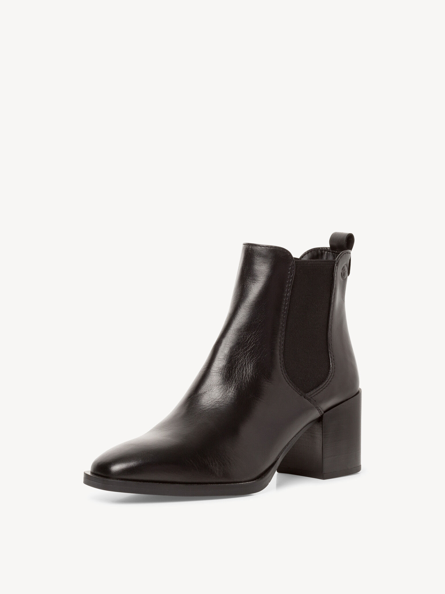 Bottine Chelsea en cuir - noir