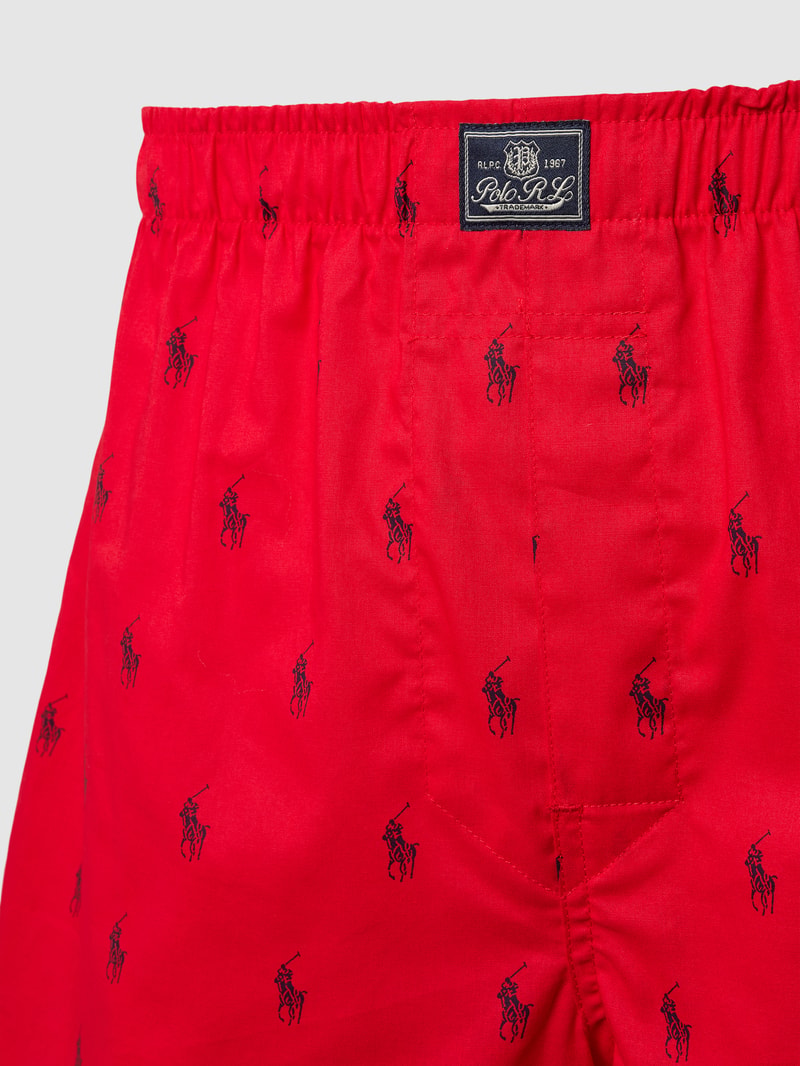 Boxershorts mit Label-Patch im 2er-Pack in rot