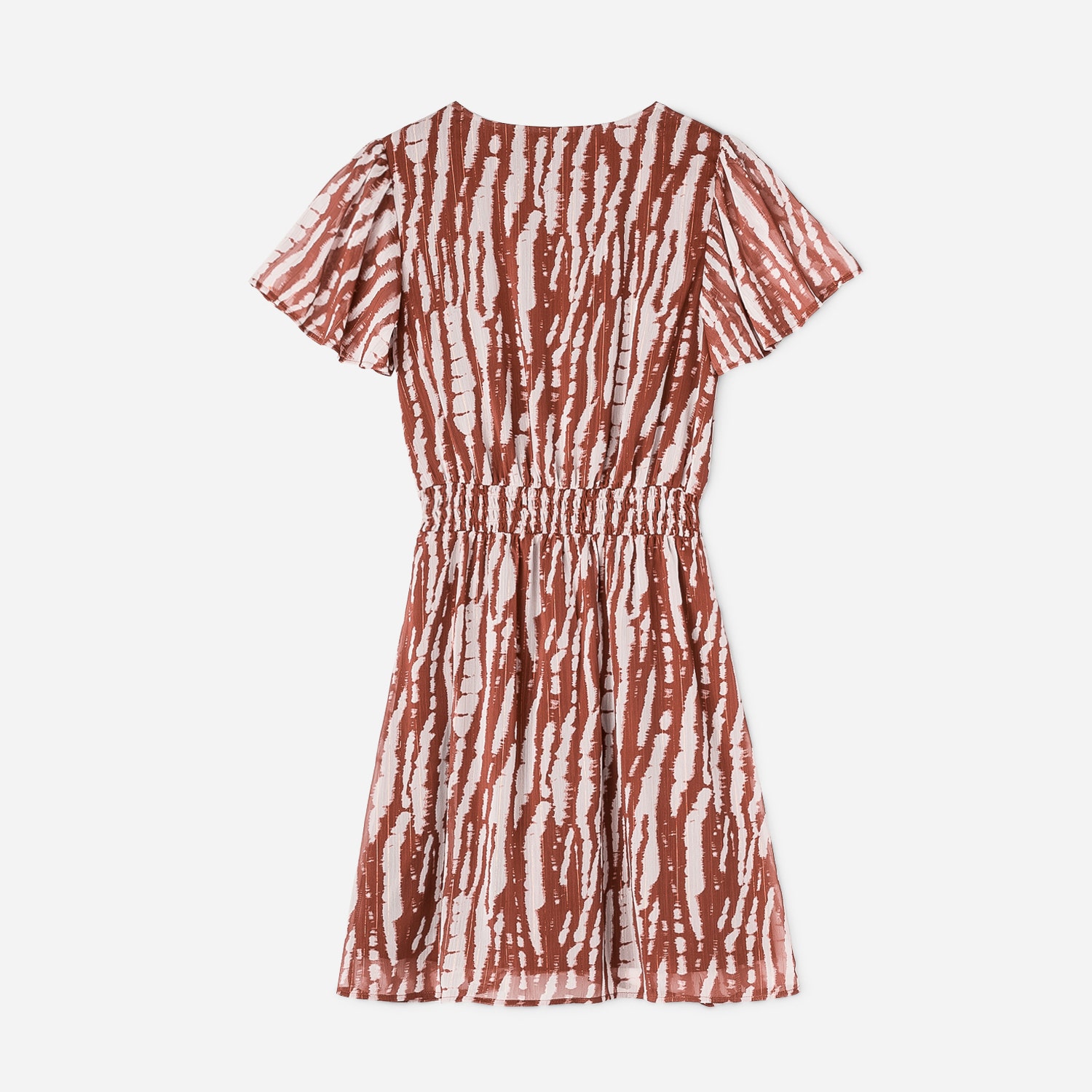 Robe TEXTO camel imprimé ethnique
