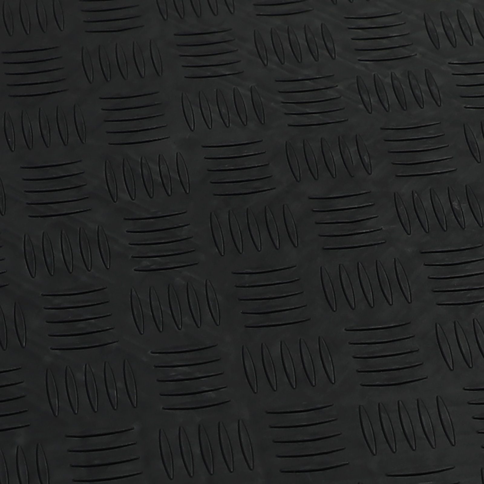 RAMROXX Bodenfliese Klickfliesen Riffelblech Look Boden für Showroom Floor Garage Schwarz, schwarz