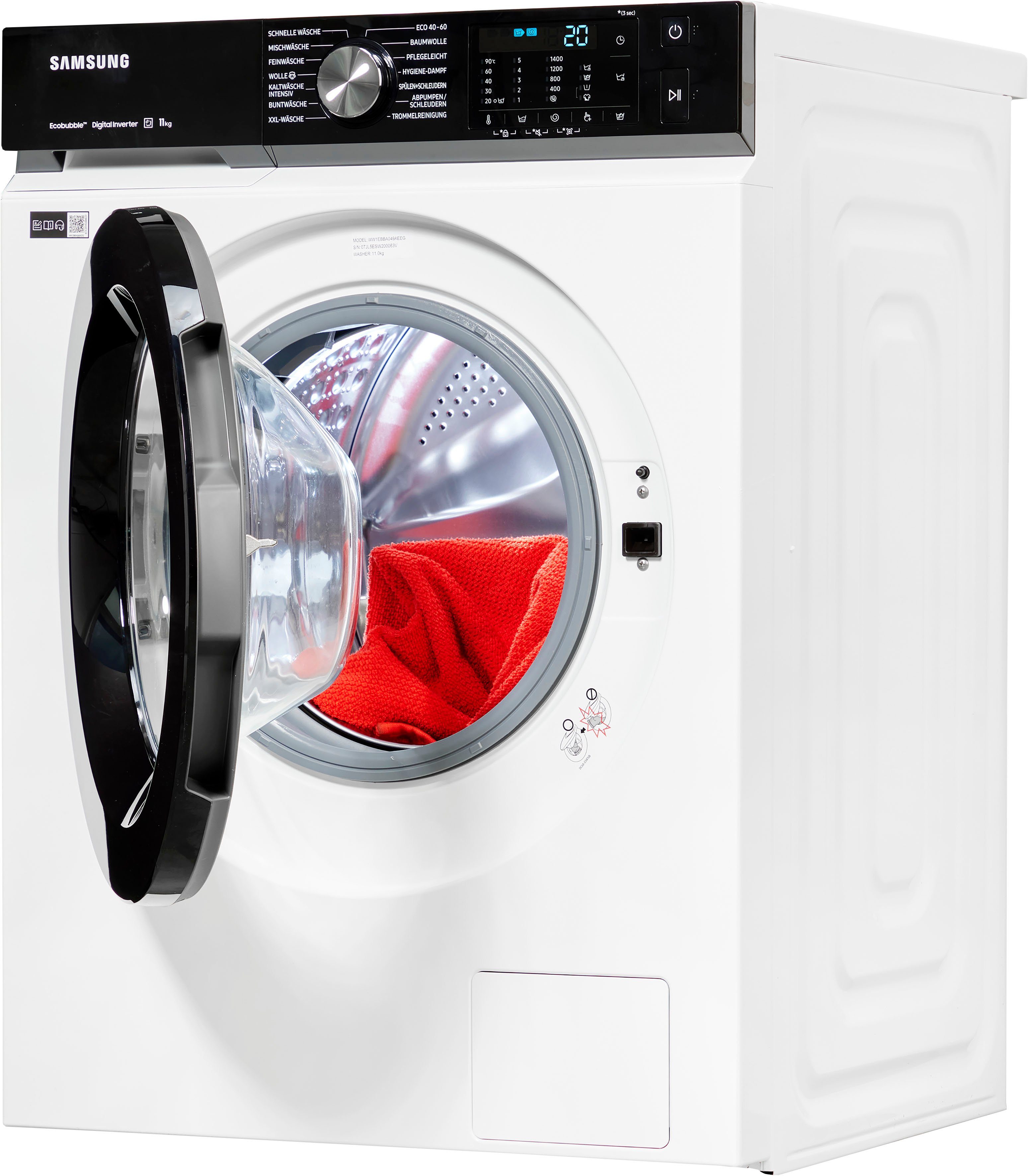 Samsung Waschmaschine WW1EBBA049AE, 11 kg, 1400 U/min