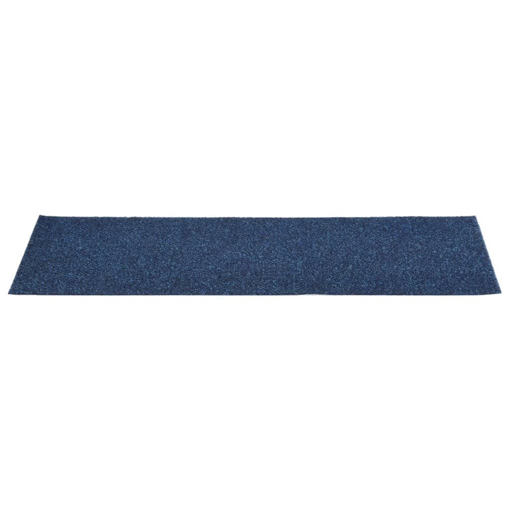 Stufenmatte Selbstklebende Treppenmatten 15 Stk. Rechteckig 76x20 cm Blau, vidaXL, Rechteckig
