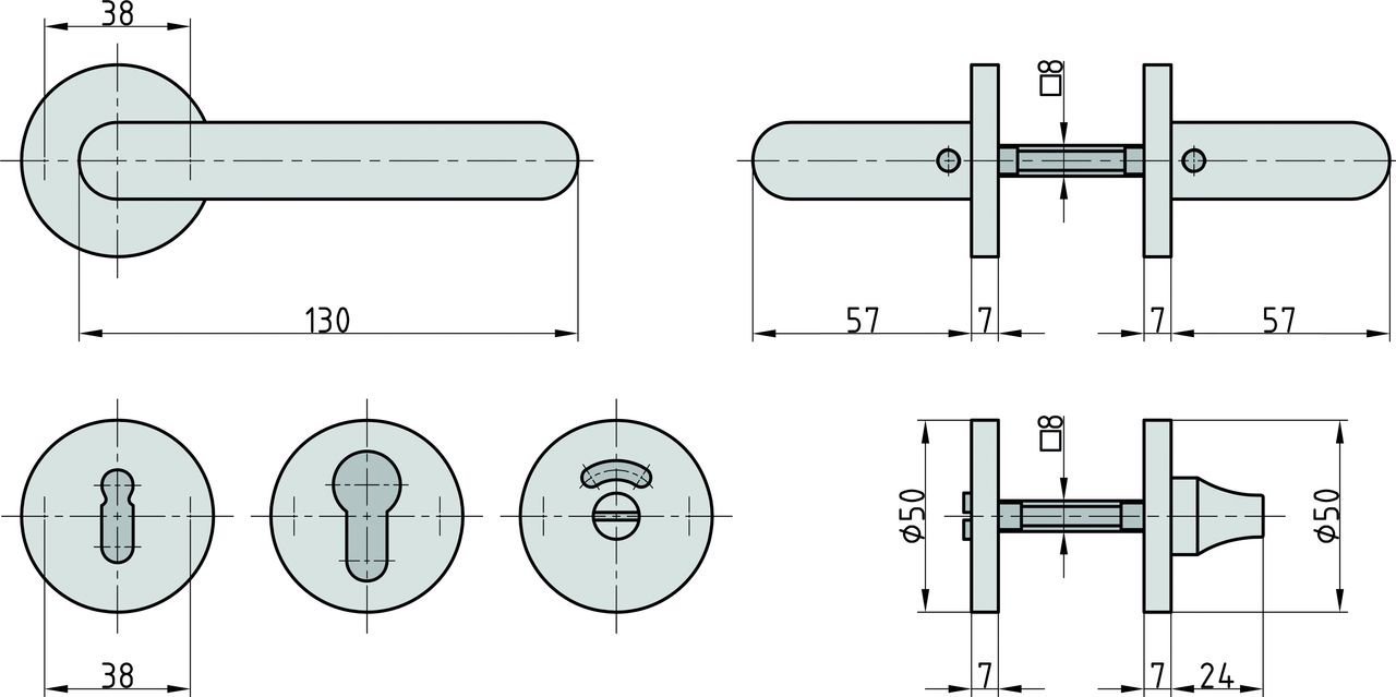 Basi ZB 3100 Rosetten-Garnitur - WC