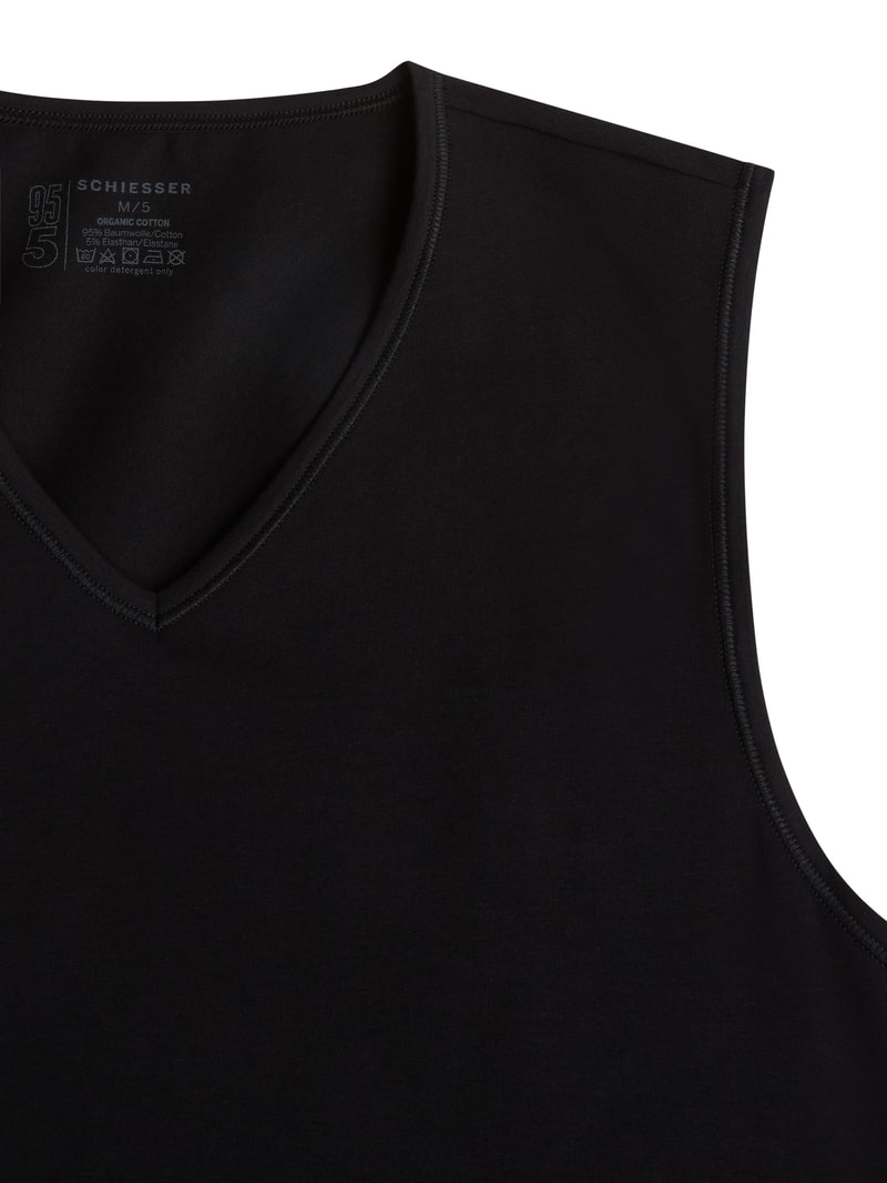 Tanktop mit Stretch-Anteil im 2er-Pack in schwarz