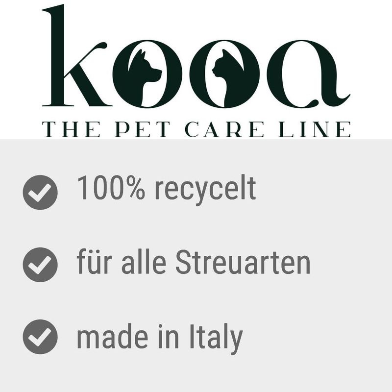 kooa Recycelte Streuschaufel mit großem Sieb