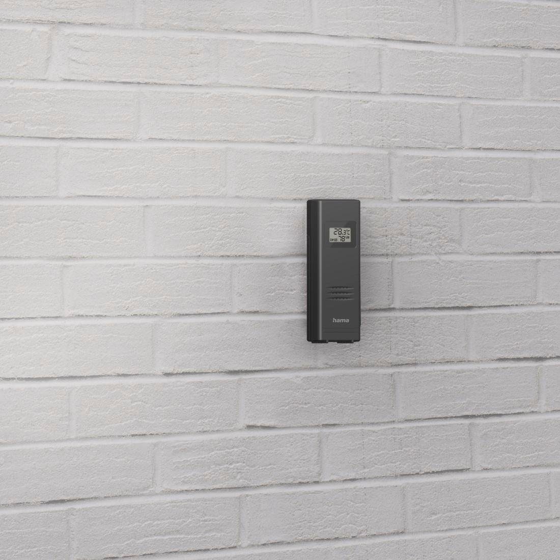 Hama Wetterstation Funk mit Außensensor Wettervorhersage USB-Ladefunktion Wetterstation