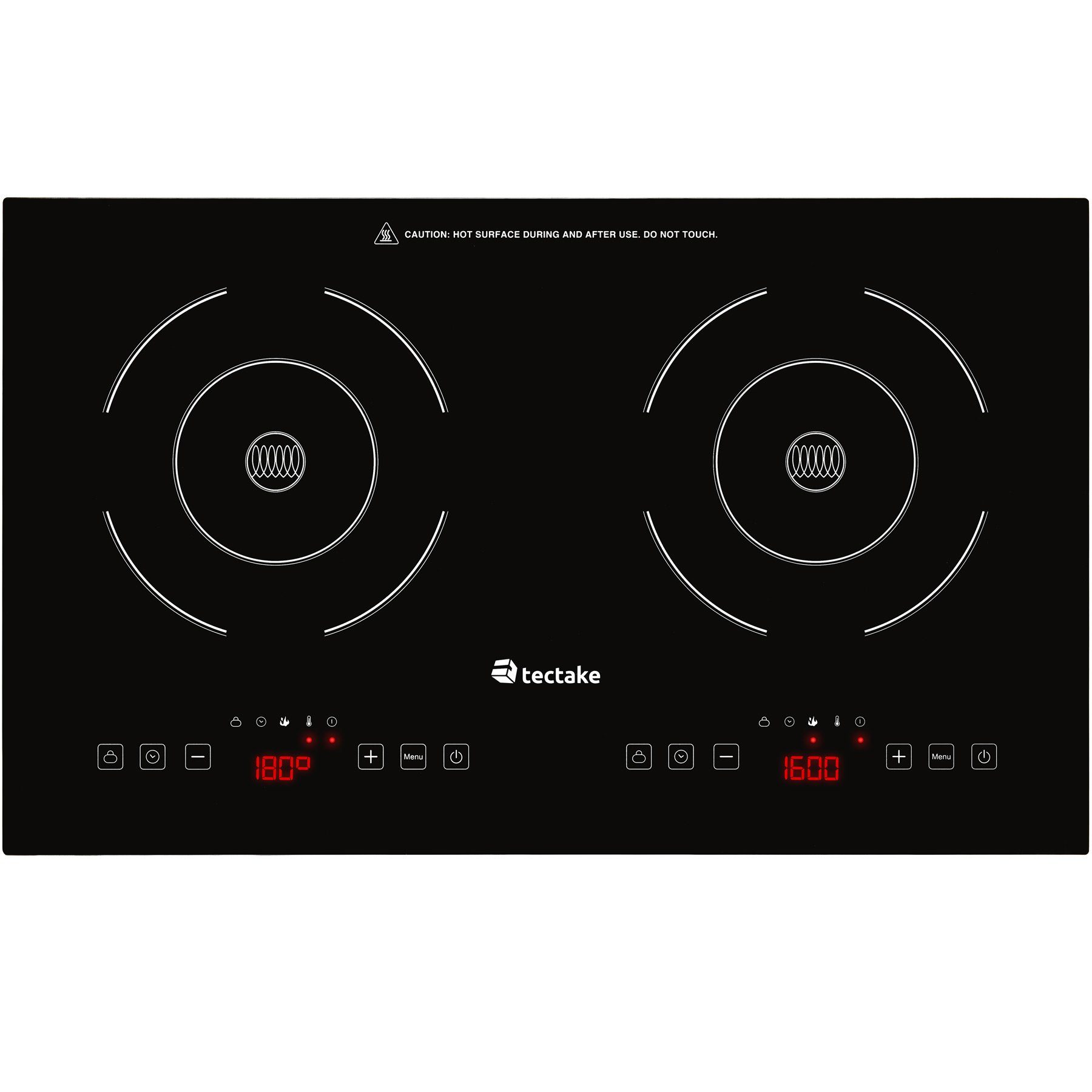 tectake Doppel-Induktionskochplatte Induktionskochplatte doppelt 3500W