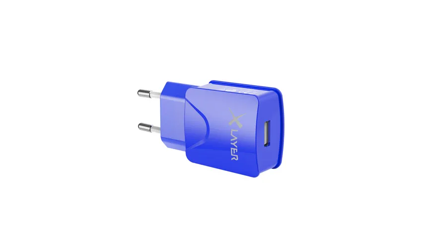 Xlayer Ladegerät Colour Line USB Netzteil 2.1A Blue