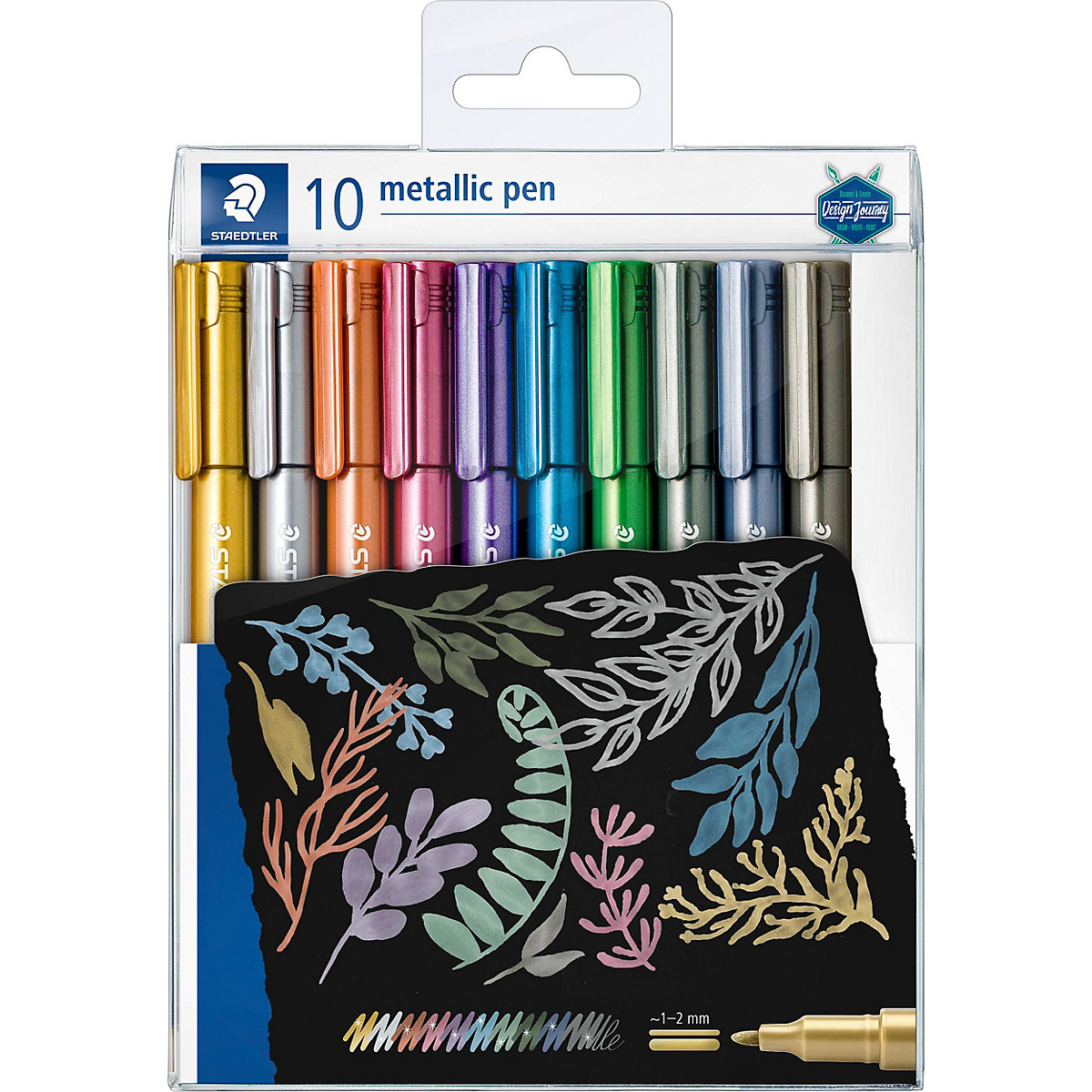 Design Journey metallic pen, 10 Farben