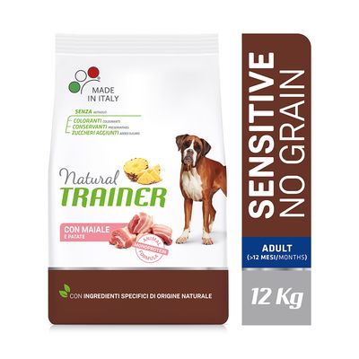 Natural Trainer Sensitive No Grain Adult Med/Maxi mit Schwein & Kartoffeln