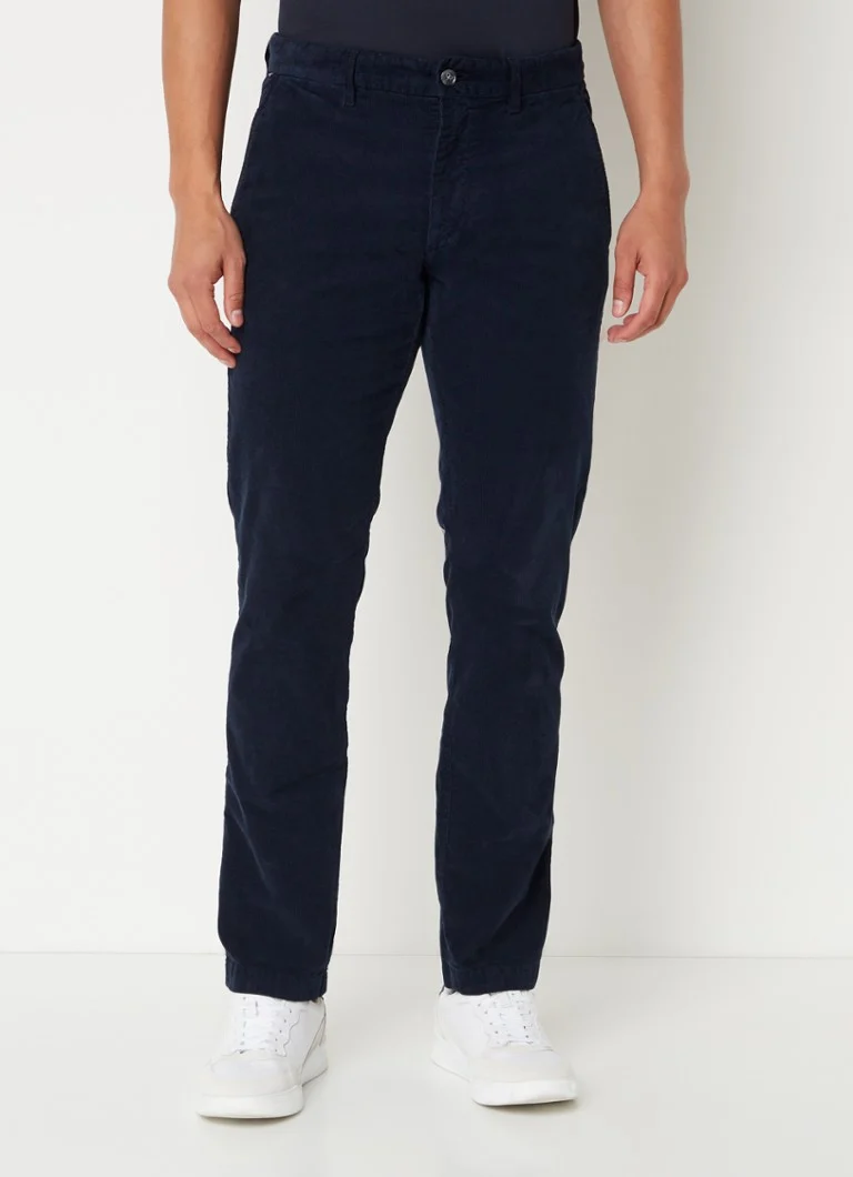 Pantaloni chino drepți Tommy Hilfiger Denton din cordură elastică