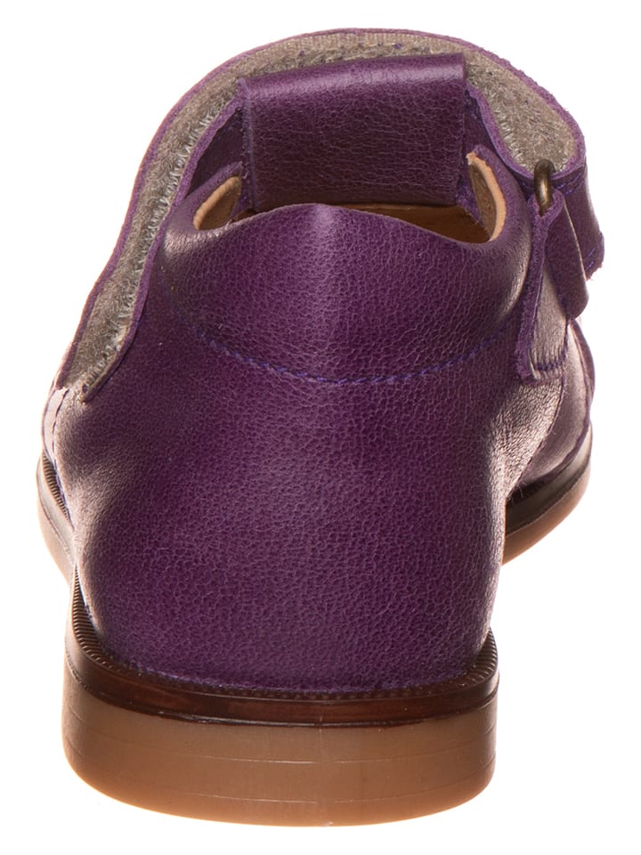 POM POM Leder-Halbsandalen in Lila günstig kaufen
