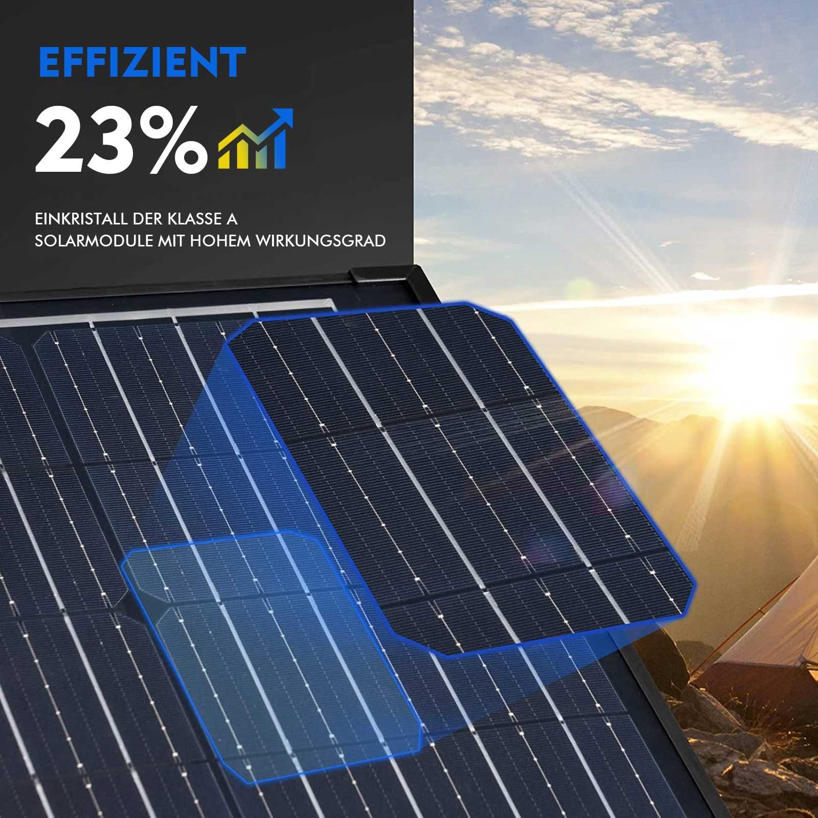 PFCTART Solaranlage 200W faltbares Photovoltaik-Panel mit verstellbarer Halterung