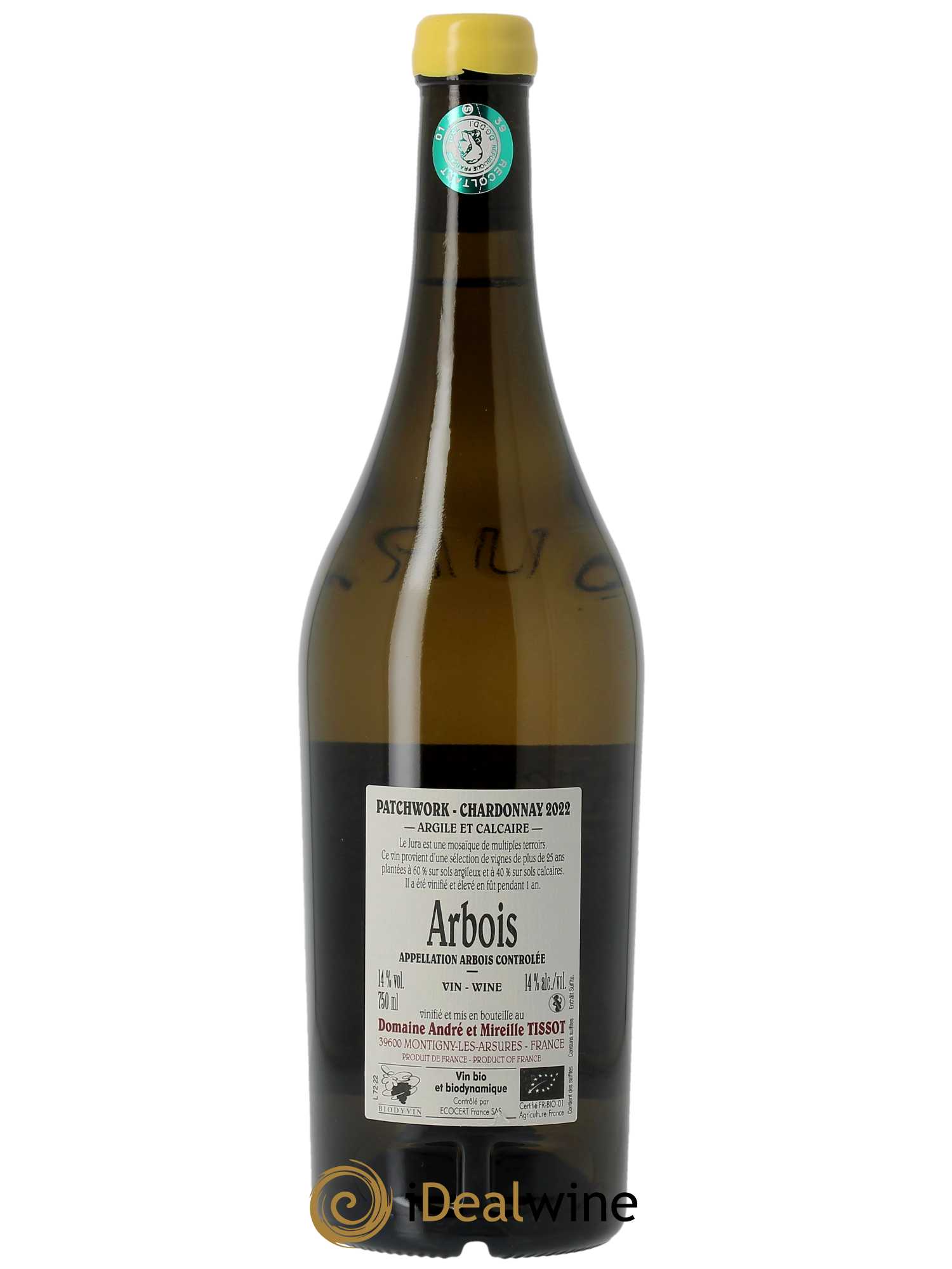 Arbois Patchwork Bénédicte et Stéphane Tissot  2022 - Lot de 1 Bouteille