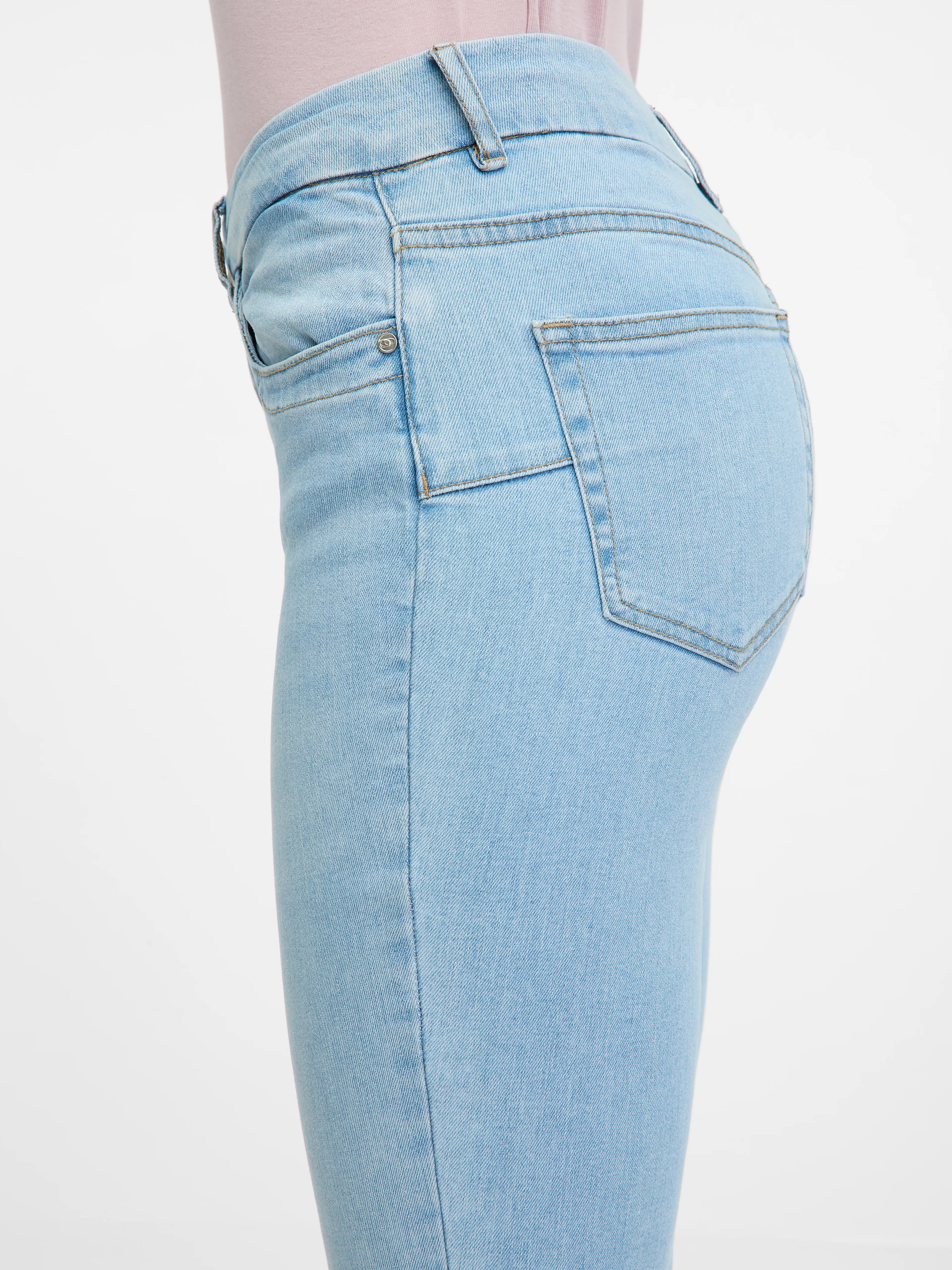 Hellblaue Damen-Bootcut-Jeans ORSAY
