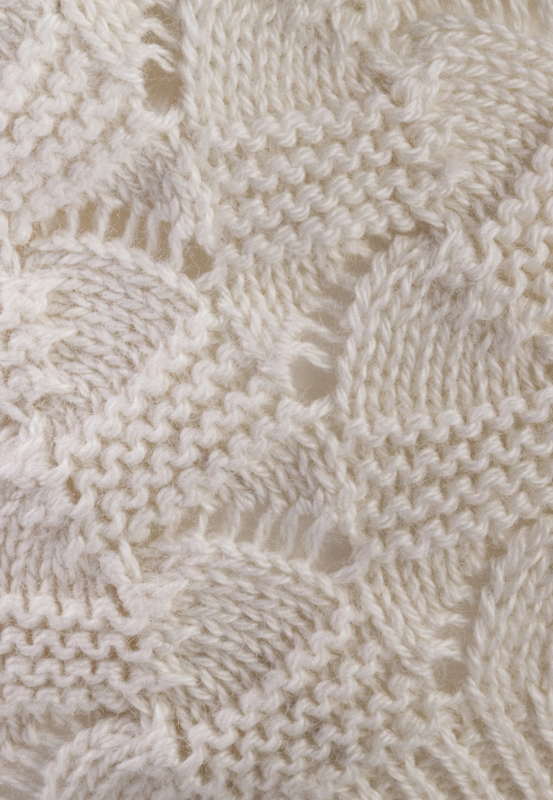 Strickmütze GOTS mit eingestricktem Lochmuster