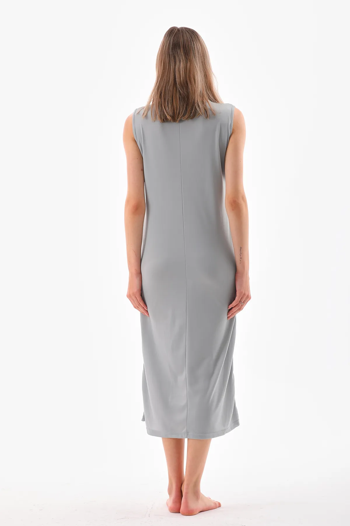 medipek  Graues ärmelloses gefüttertes Unterwäsche-Unterkleid - Unterrock