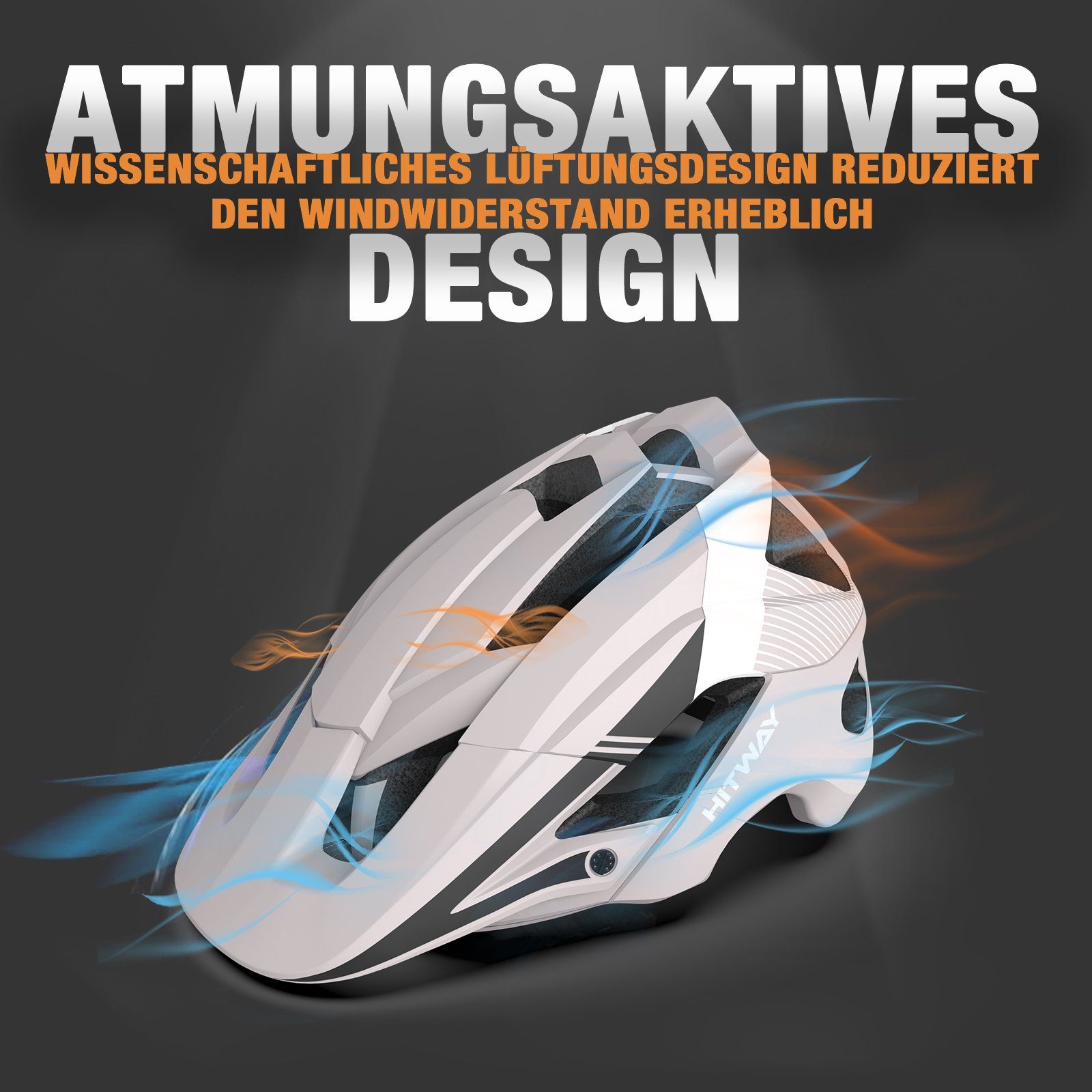 HITWAY Fahrradhelm TK6, Radhelm FahrradHelm für Pendeln SportHelm 58-61CM