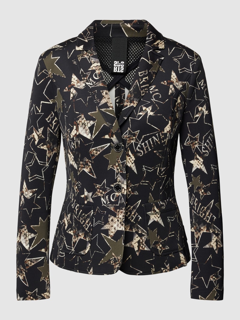 Blazer mit Allover-Muster in khaki