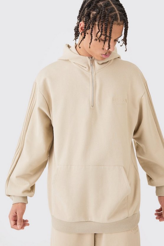 Oversize Hoodie mit 1/4 Reißverschluss