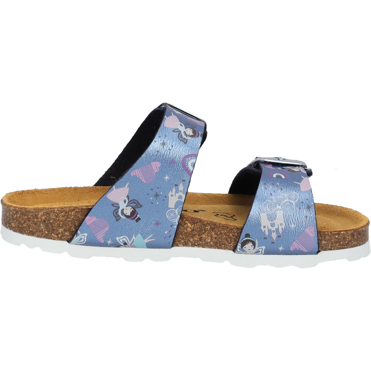 Palado Kids Samos G Print, Pantoletten, Kinder, Blau Metallic Fairy