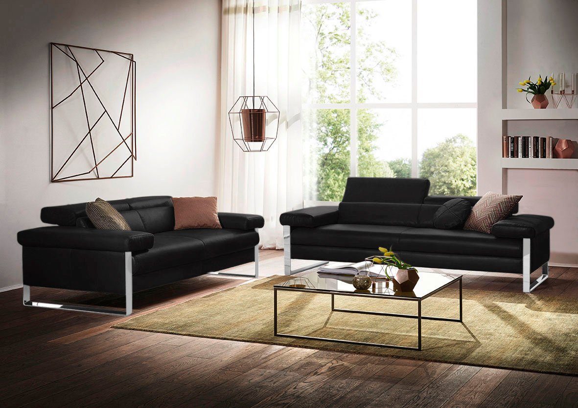 W.SCHILLIG 2-Sitzer finn, German Design Award 2016, Naturwalkleder der Luxusklasse, Breite 210cm