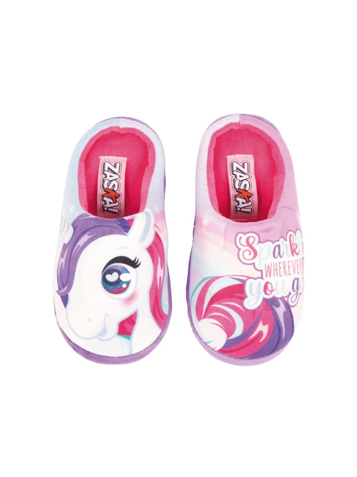 Zaska Hausschuhe Einhorn in Rosa günstig kaufen