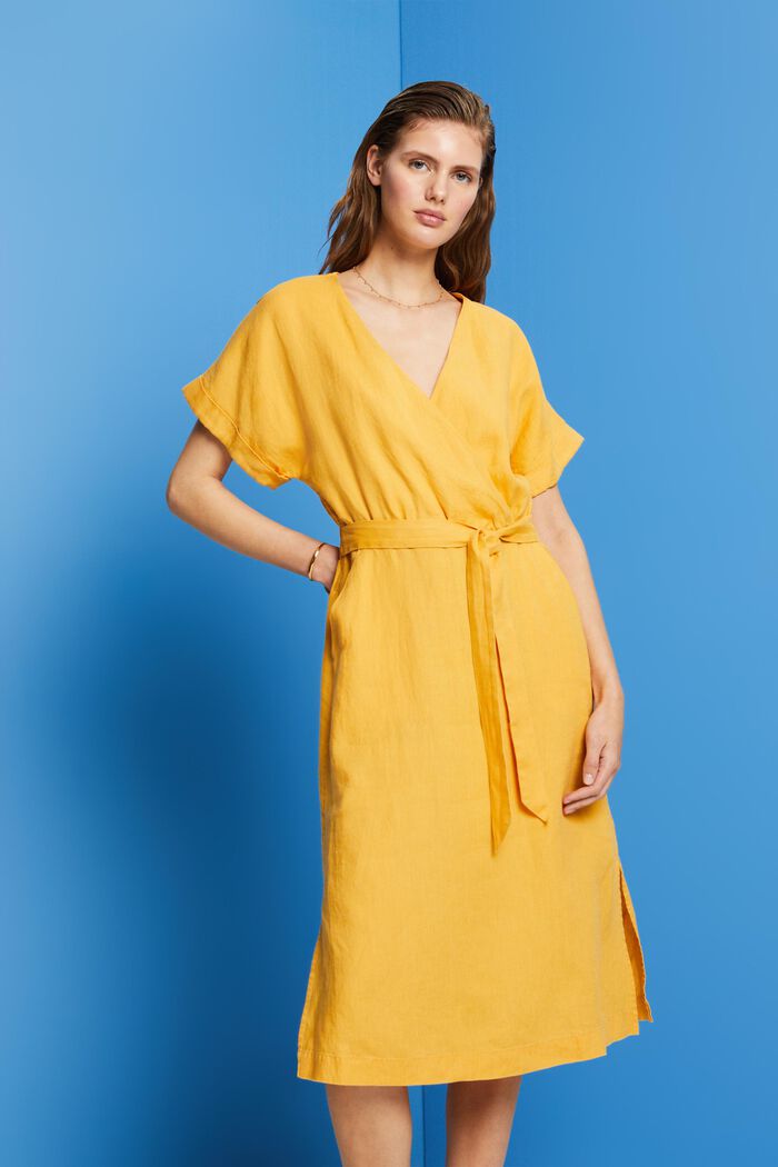 Wickelkleid, 100 % Leinen