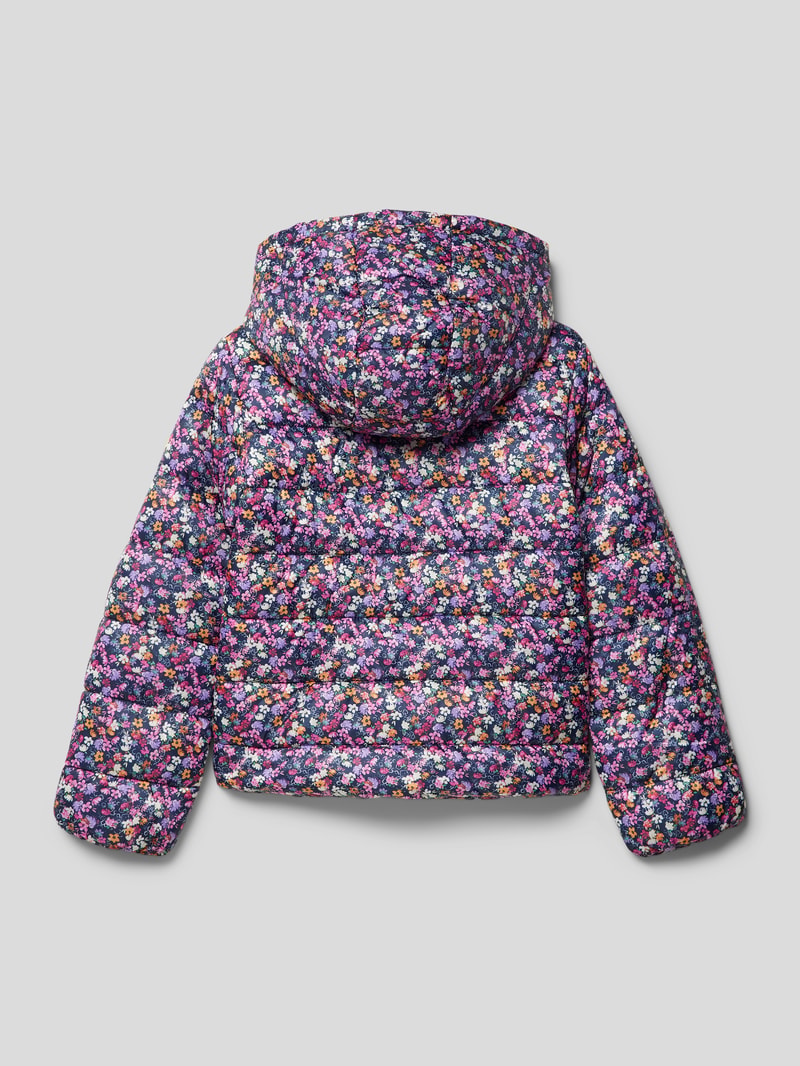 Steppjacke mit Allover-Muster Modell 'NEA' in dunkelblau