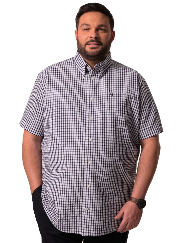 Men Plus Hemd in navy blau günstig kaufen